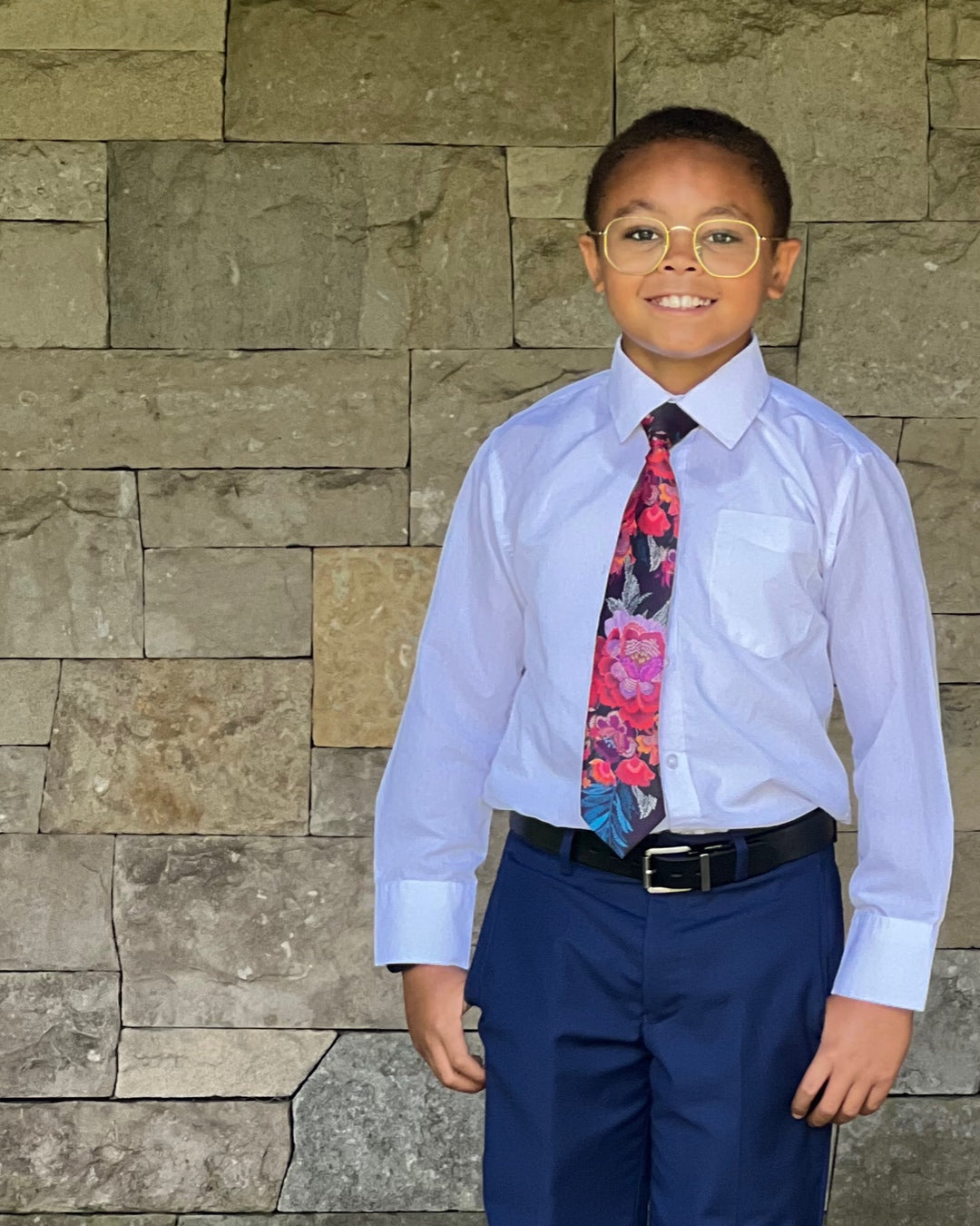 Purple Flowers Tie