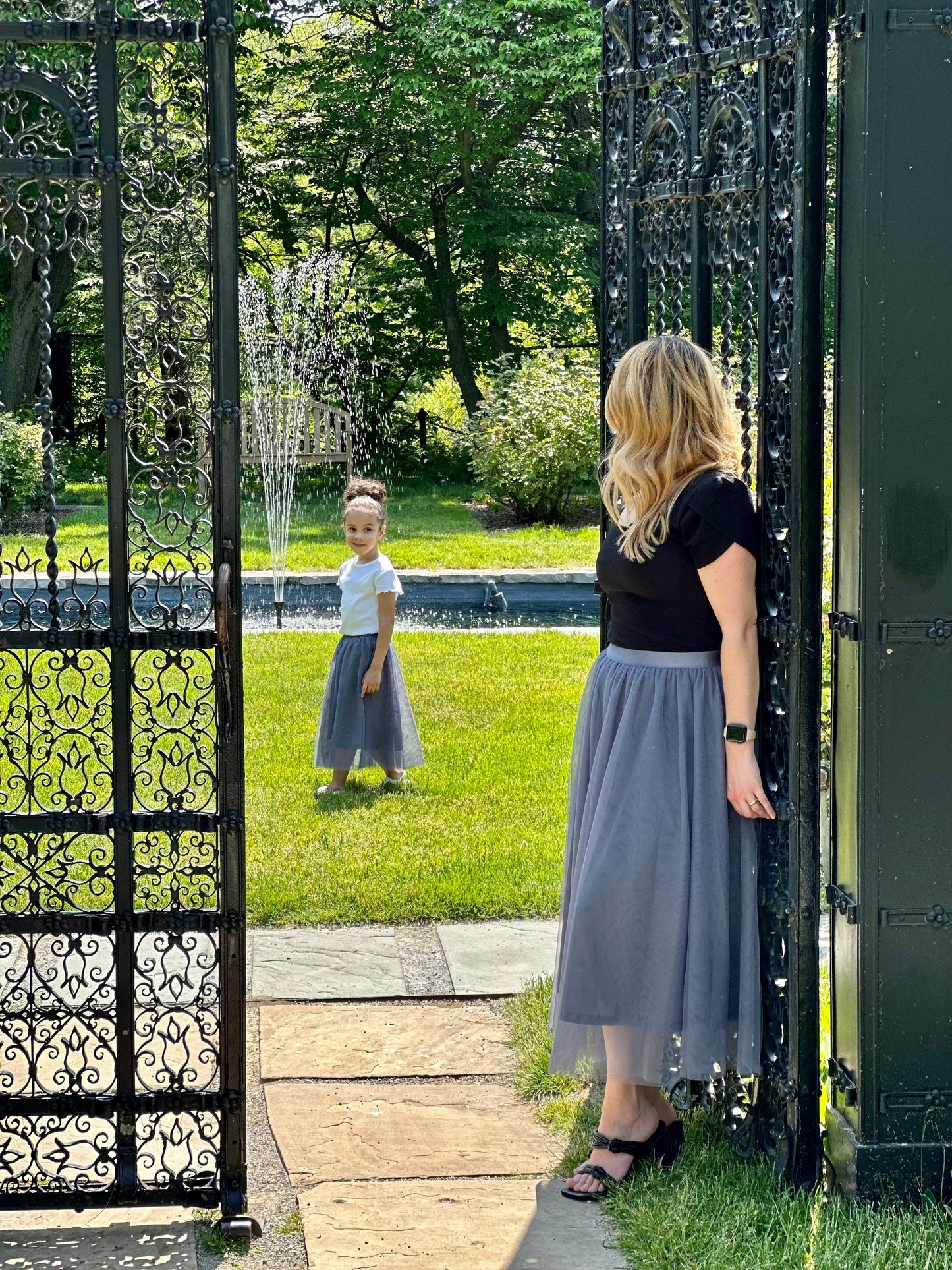 Grey Mesh Skirt